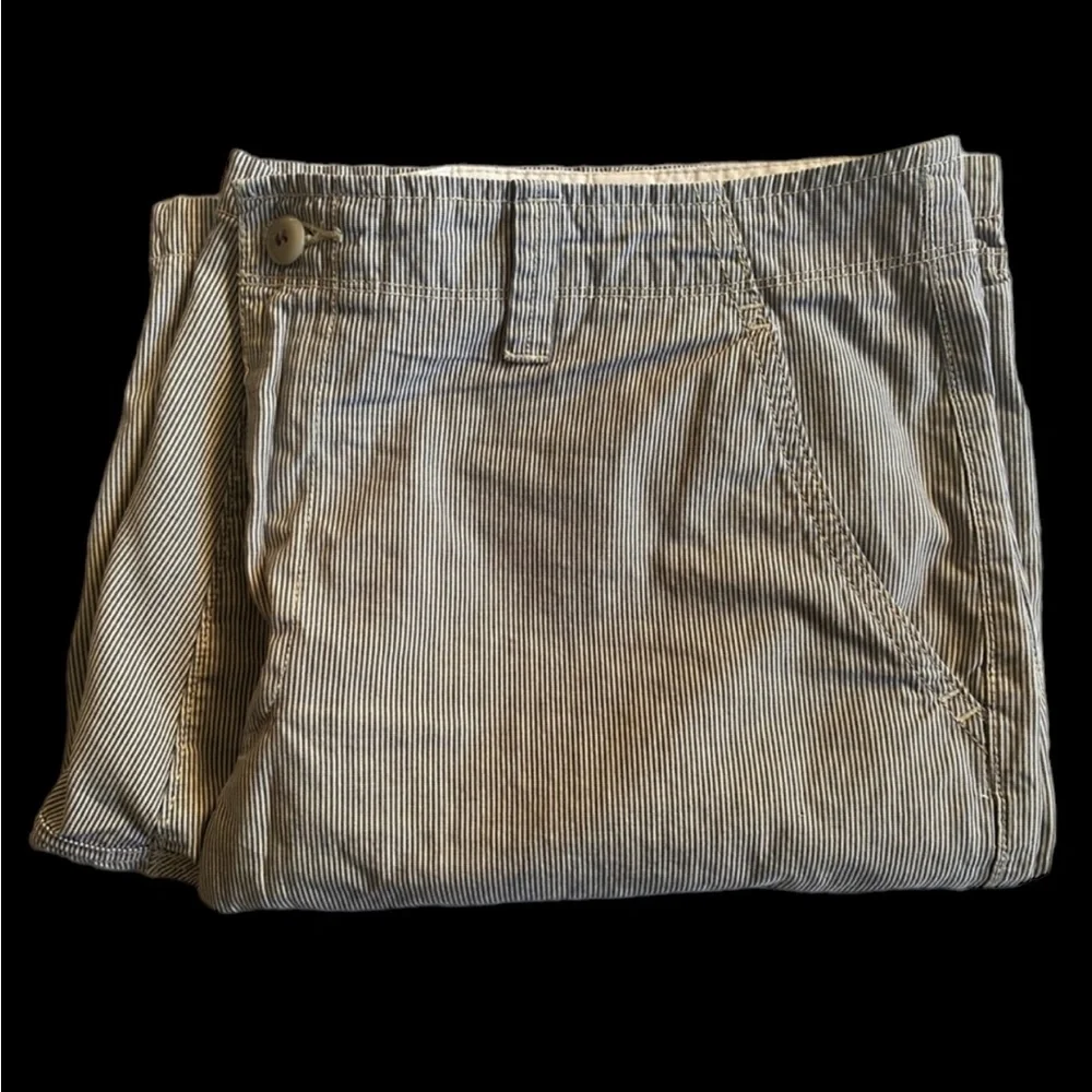 Gap Men’s Blue/White Striped‎ Cotton Cargo Shorts Size 36